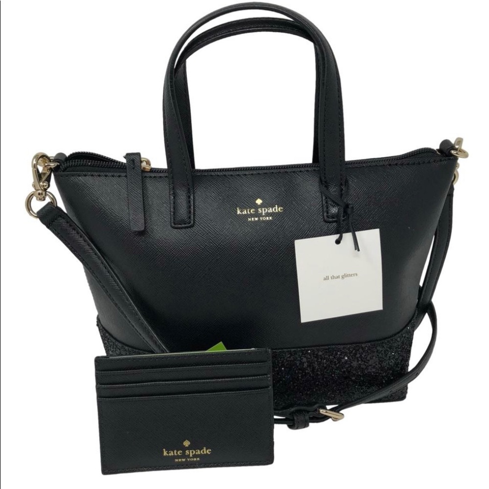 Kate Spade Purse And cardholder Set NWT glitter
